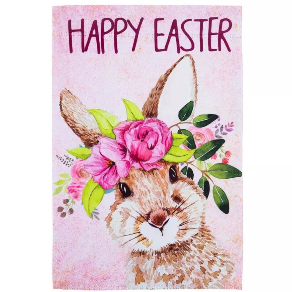 Happy Easter Bunny Garden Flag